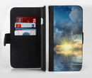 The Calm Ocean Sunset Ink-Fuzed Leather Folding Wallet Credit-Card Case for the Apple iPhone 6/6s, 6/6s Plus, 5/5s and 5c