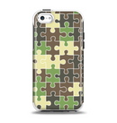 The Camouflage Colored Puzzle Pattern Apple iPhone 5c Otterbox Symmetry Case Skin Set