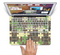 The Camouflage Colored Puzzle Pattern Skin Set for the Apple MacBook Pro 15" with Retina Display