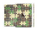The Camouflage Colored Puzzle Pattern Full Body Skin Set for the Apple iPad Mini 3