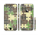 The Camouflage Colored Puzzle Pattern Sectioned Skin Series for the Apple iPhone 6