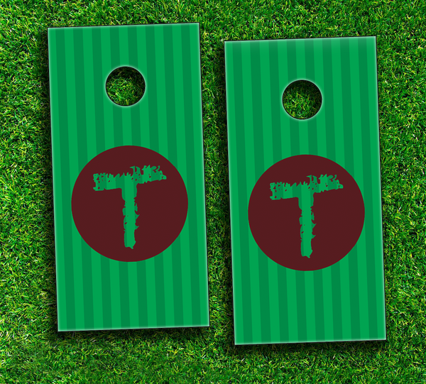 The Add-Your-Own-Image Skin-set for a pair of Cornhole Boards