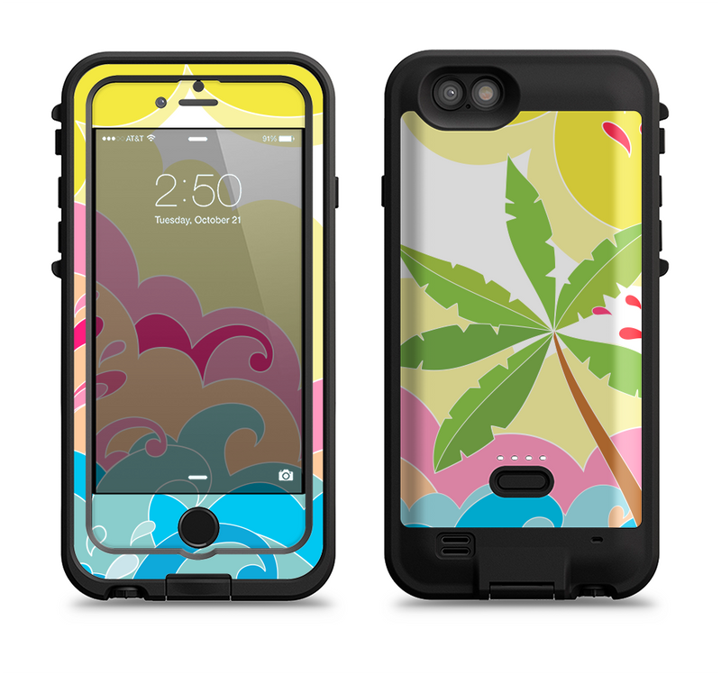 the cartoon bright palm tree beach iPhone 6/6s Plus LifeProof Fre