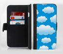 The Cartoon Cloudy Sky Ink-Fuzed Leather Folding Wallet Credit-Card Case for the Apple iPhone 6/6s, 6/6s Plus, 5/5s and 5c
