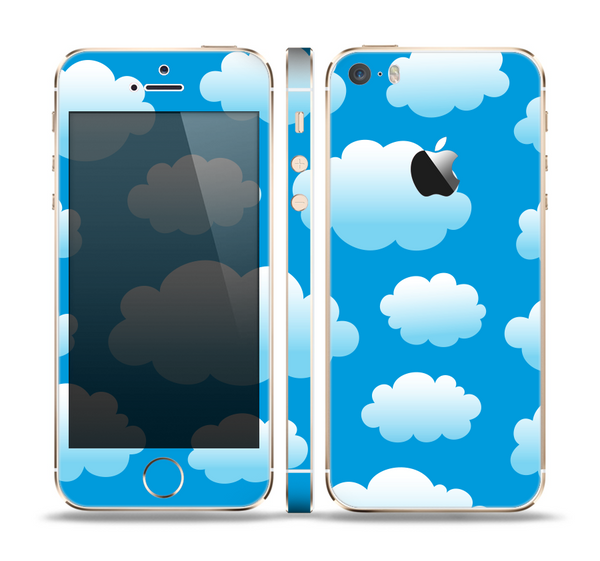 The Cartoon Cloudy Sky Skin Set for the Apple iPhone 5s