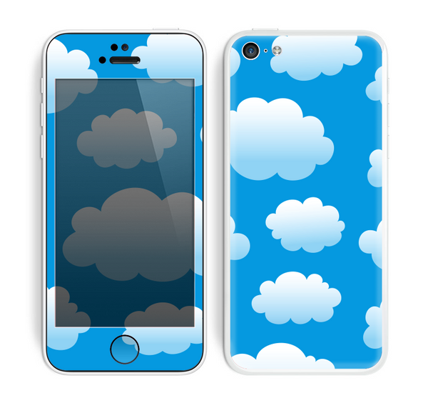 The Cartoon Cloudy Sky Skin for the Apple iPhone 5c