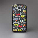 The Cartoon Color-Eyed Black Owls Skin-Sert Case for the Samsung Galaxy S5