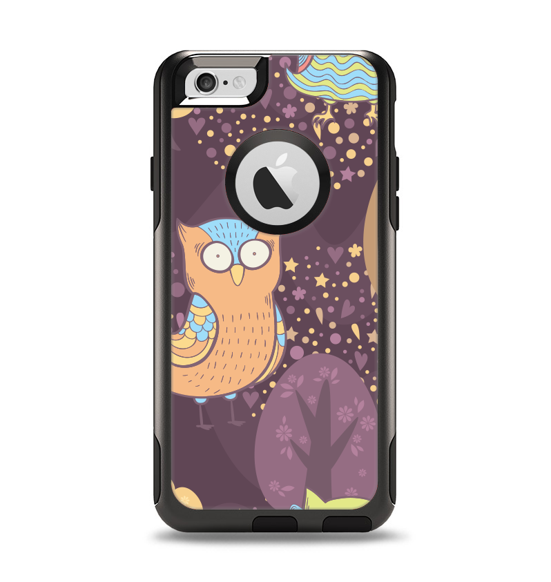 The Cartoon Curious Owls Apple iPhone 6 Otterbox Commuter Case Skin Set