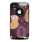The Cartoon Curious Owls Skin for the iPhone 4-4s OtterBox Commuter Case