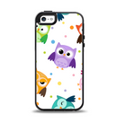 The Cartoon Emotional Owls with Polkadots Apple iPhone 5-5s Otterbox Symmetry Case Skin Set