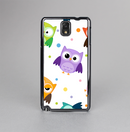 The Cartoon Emotional Owls with Polkadots Skin-Sert Case for the Samsung Galaxy Note 3