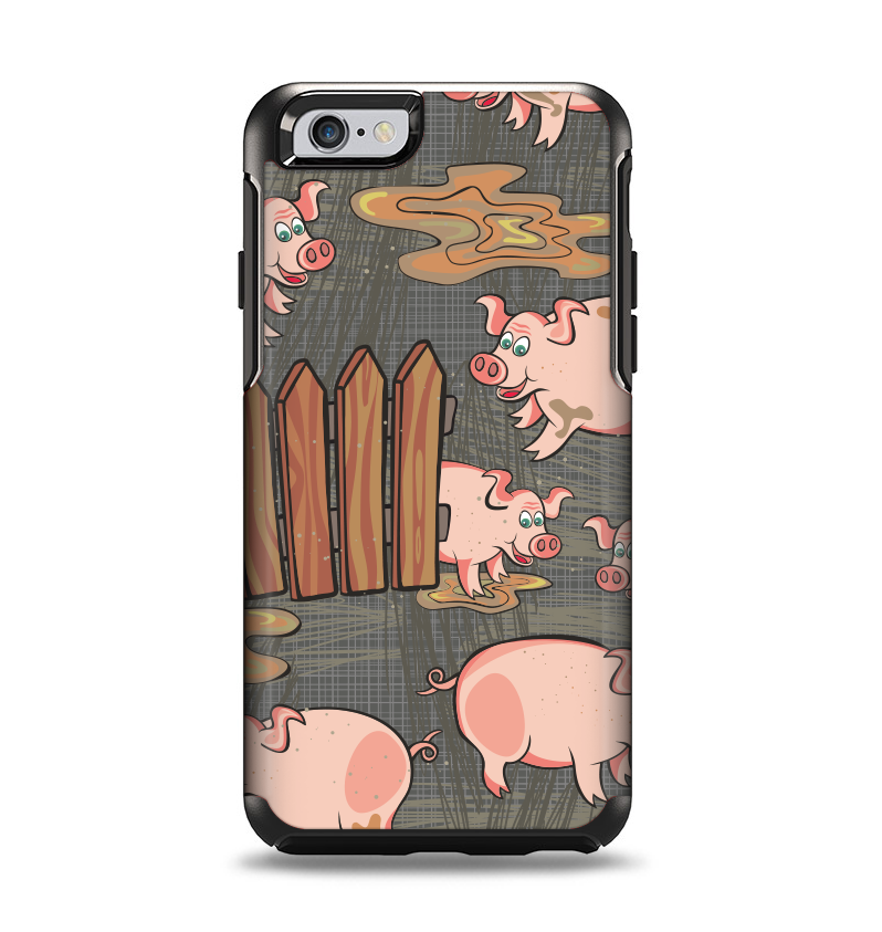 The Cartoon Muddy Pigs Apple iPhone 6 Otterbox Symmetry Case Skin Set