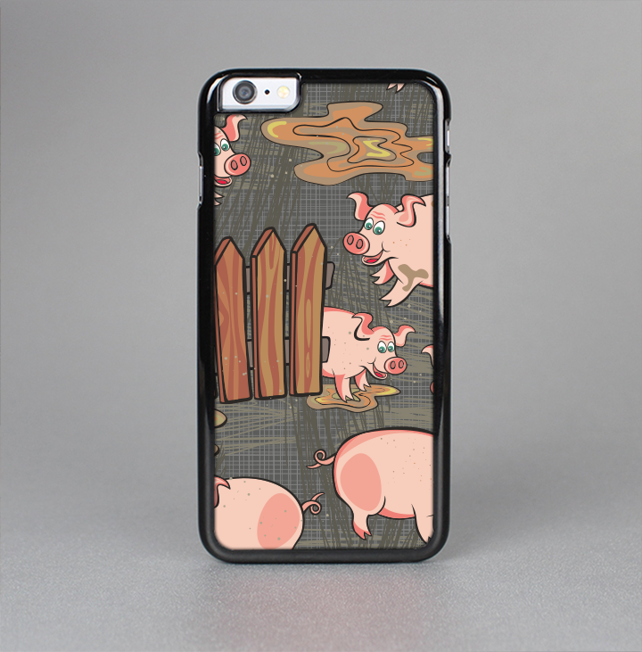 The Cartoon Muddy Pigs Skin-Sert for the Apple iPhone 6 Plus Skin-Sert Case