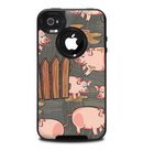 The Cartoon Muddy Pigs Skin for the iPhone 4-4s OtterBox Commuter Case