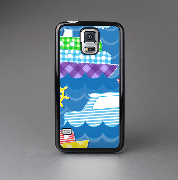 The Cartoon Ships and Submarines Skin-Sert Case for the Samsung Galaxy S5