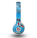 The Cartoon Worm with Machine Gun Irony Skin for the Beats by Dre Mixr Headphones