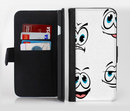 The Cartoon eyes Ink-Fuzed Leather Folding Wallet Credit-Card Case for the Apple iPhone 6/6s, 6/6s Plus, 5/5s and 5c