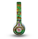 The Chipped Bright Green Wood Skin for the Beats by Dre Mixr Headphones