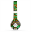 The Chipped Bright Green Wood Skin for the Beats by Dre Solo 2 Headphones