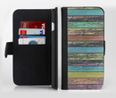 The Chipped Pastel Paint on Wood Ink-Fuzed Leather Folding Wallet Credit-Card Case for the Apple iPhone 6/6s, 6/6s Plus, 5/5s and 5c