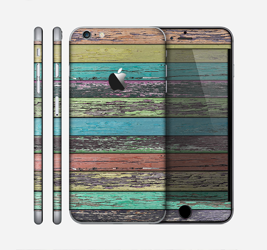 The Chipped Pastel Paint on Wood Skin for the Apple iPhone 6 Plus