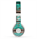 The Chipped Teal Paint On Wood Skin for the Beats by Dre Solo 2 Headphones
