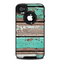 The Chipped Teal Paint On Wood Skin for the iPhone 4-4s OtterBox Commuter Case