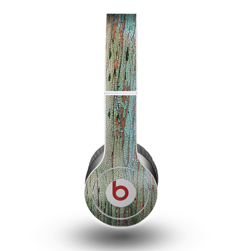 The Chipped Teal Paint on Aged Wood Skin for the Beats by Dre Original Solo-Solo HD Headphones