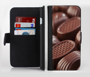 The Chocolate Delish Ink-Fuzed Leather Folding Wallet Credit-Card Case for the Apple iPhone 6/6s, 6/6s Plus, 5/5s and 5c