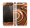 The Chocolate and Carmel Swirl Skin Set for the Apple iPhone 5
