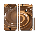The Chocolate and Carmel Swirl Sectioned Skin Series for the Apple iPhone 6s Plus