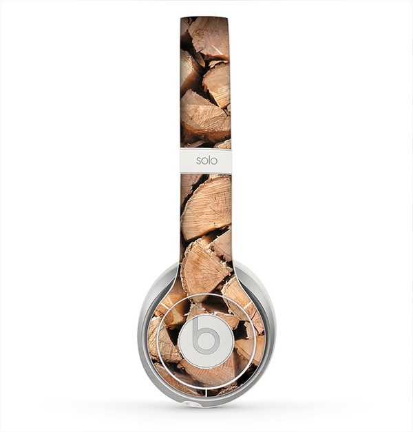 The Chopped Wood Logs Skin for the Beats by Dre Solo 2 Headphones