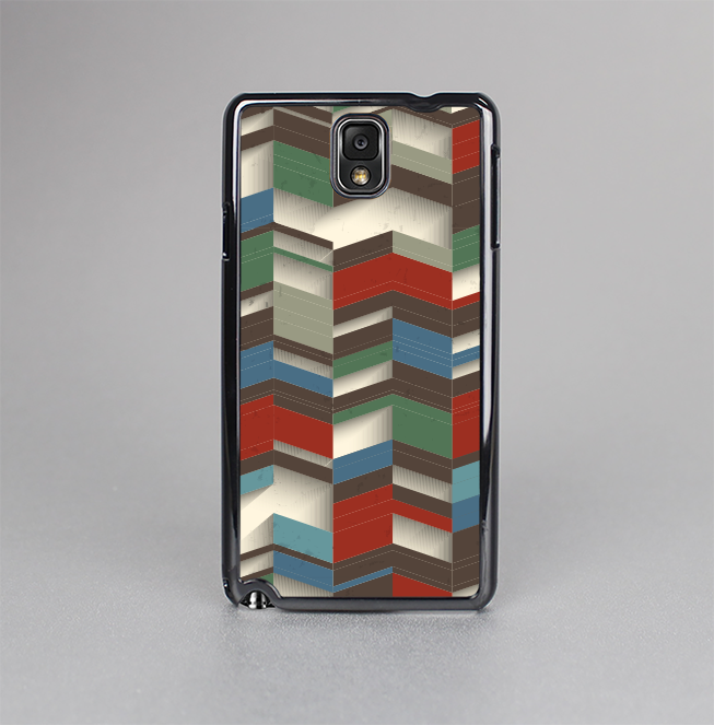 The Choppy 3d Red & Green Zigzag Pattern Skin-Sert Case for the Samsung Galaxy Note 3