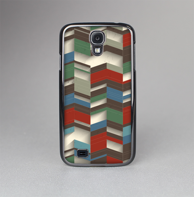 The Choppy 3d Red & Green Zigzag Pattern Skin-Sert Case for the Samsung Galaxy S4