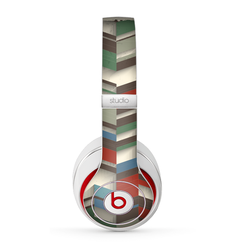 The Choppy 3d Red & Green Zigzag Pattern Skin for the Beats by Dre Studio (2013+ Version) Headphones