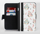 The Christmas Suited Fat Penguins Ink-Fuzed Leather Folding Wallet Credit-Card Case for the Apple iPhone 6/6s, 6/6s Plus, 5/5s and 5c