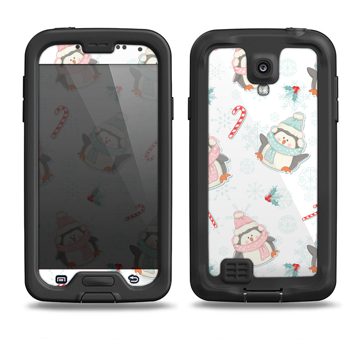 The Christmas Suited Fat Penguins Samsung Galaxy S4 LifeProof Fre Case Skin Set