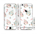 The Christmas Suited Fat Penguins Sectioned Skin Series for the Apple iPhone 6/6s Plus