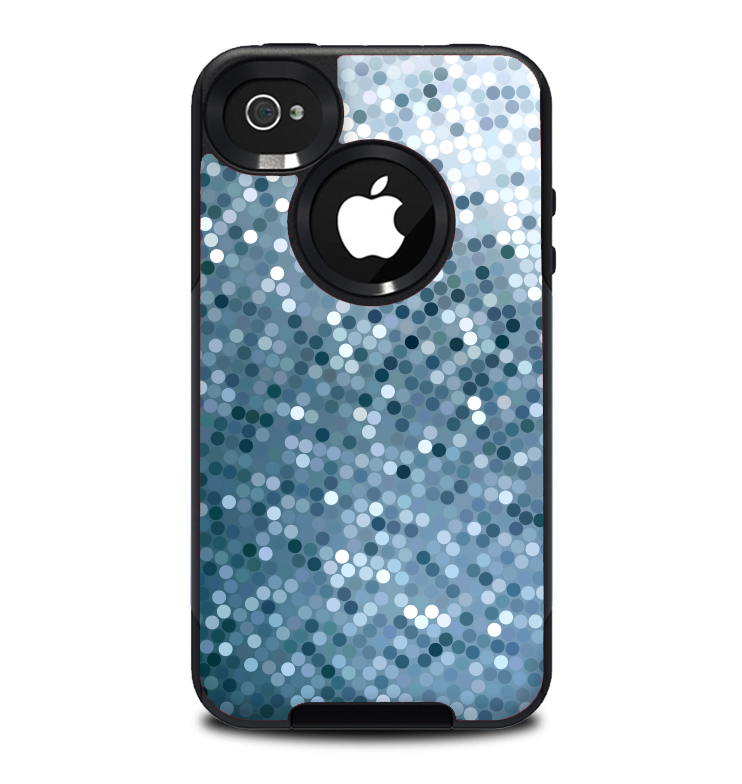 The Circle Pattern Silver Sequence Skin for the iPhone 4-4s OtterBox Commuter Case