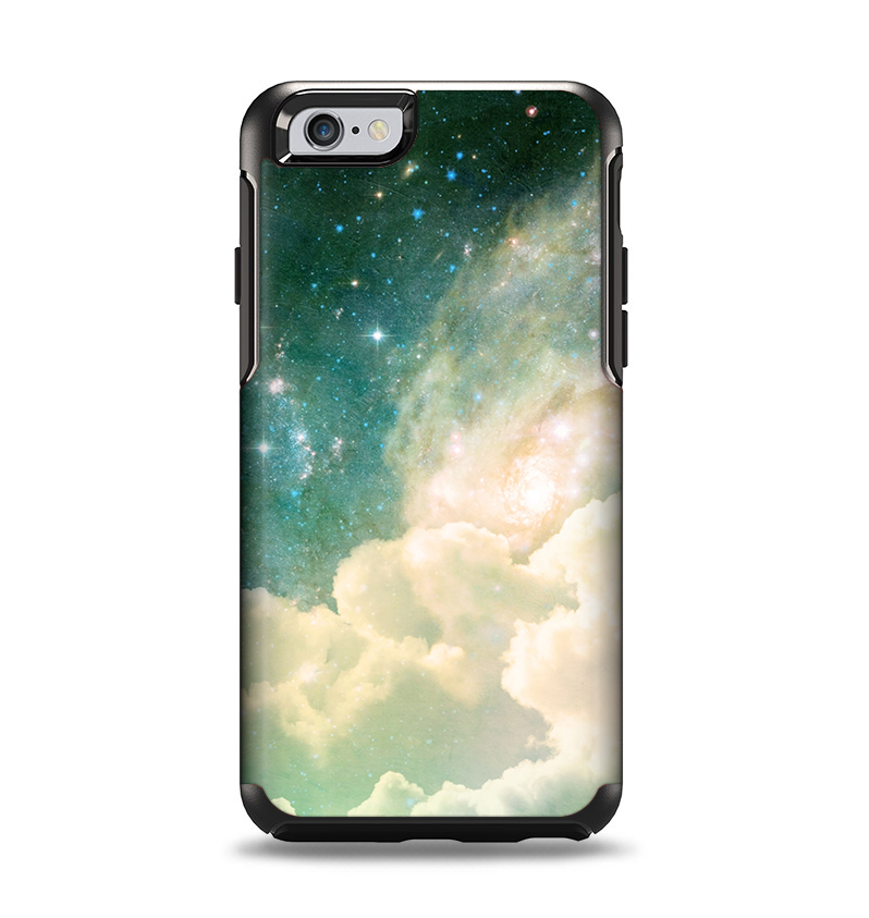 The Cloudy Abstract Green Nebula Apple iPhone 6 Otterbox Symmetry Case Skin Set