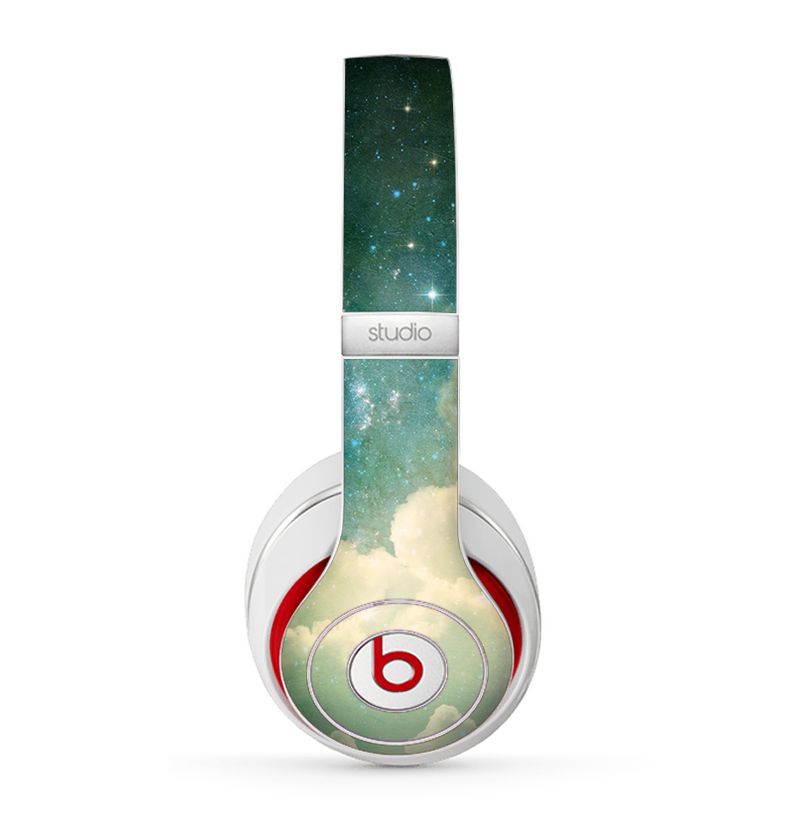 The Cloudy Grunge Green Universe Skin for the Beats by Dre Studio (2013+ Version) Headphones