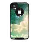 The Cloudy Grunge Green Universe Skin for the iPhone 4-4s OtterBox Commuter Case