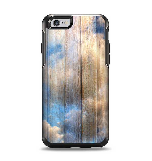 The Cloudy Wood Planks Apple iPhone 6 Otterbox Symmetry Case Skin Set