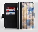 The Cloudy Wood Planks Ink-Fuzed Leather Folding Wallet Credit-Card Case for the Apple iPhone 6/6s, 6/6s Plus, 5/5s and 5c