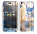 The Cloudy Wood Planks Skin for the Apple iPhone 5c