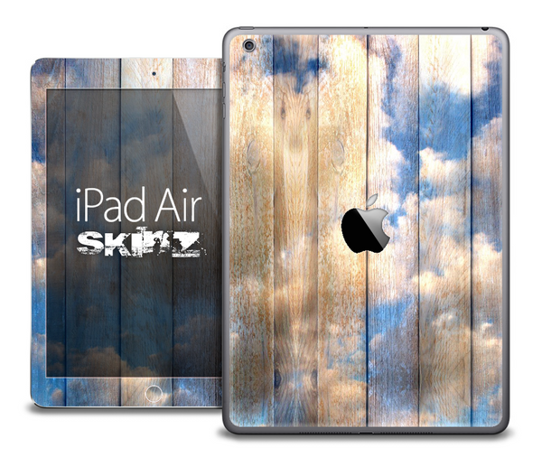 The Cloudy Wood Planks Skin for the iPad Air