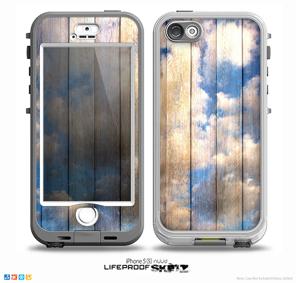 The Cloudy Wood Planks Skin for the iPhone 5-5s NUUD LifeProof Case for the LifeProof Skin
