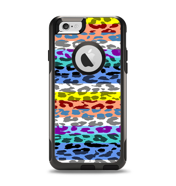 The Color Striped Vector Leopard Print Apple iPhone 6 Otterbox Commuter Case Skin Set