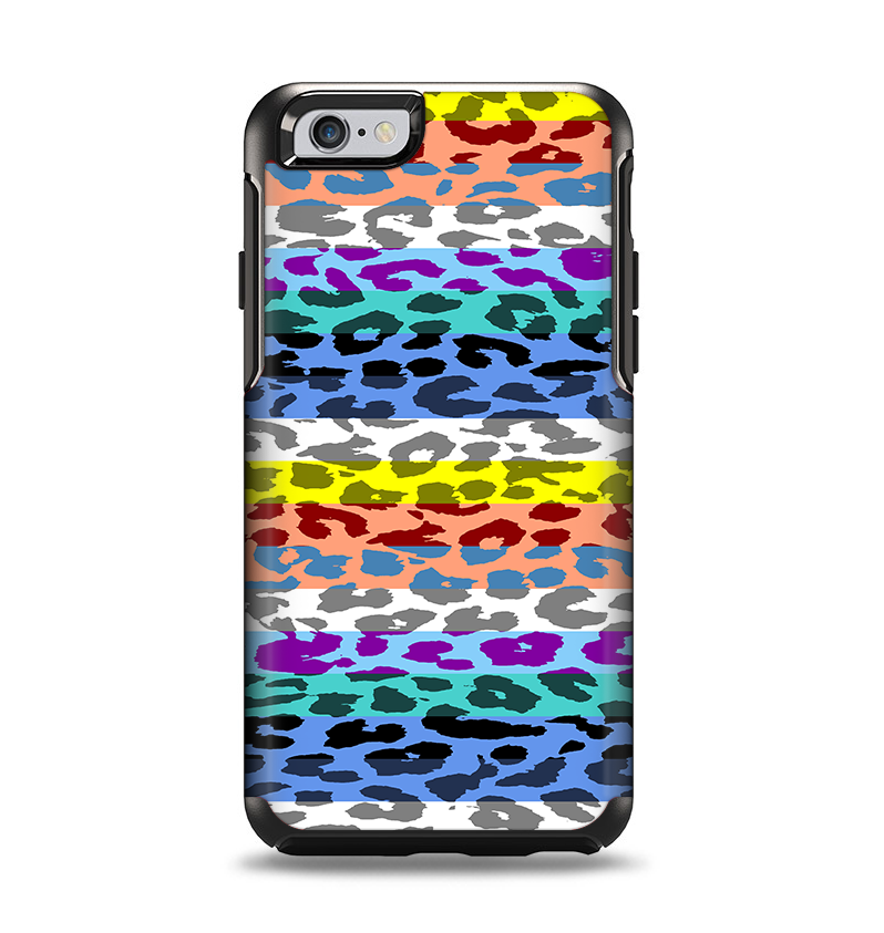The Color Striped Vector Leopard Print Apple iPhone 6 Otterbox Symmetry Case Skin Set