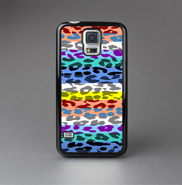 The Color Striped Vector Leopard Print Skin-Sert Case for the Samsung Galaxy S5